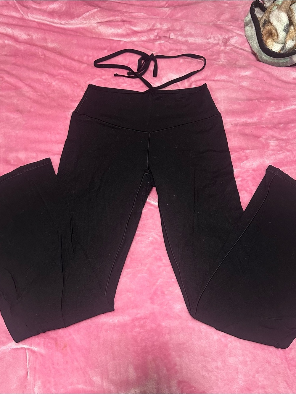 Black High-Waist Flared Yoga Pants